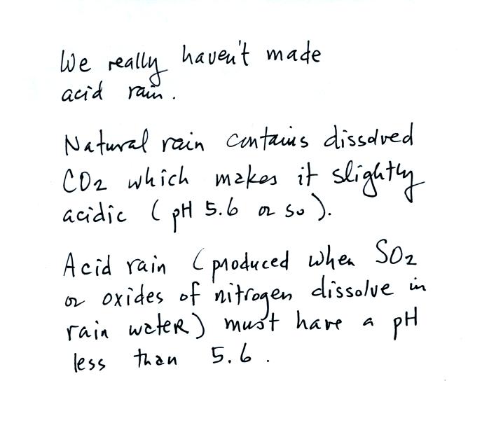 make notes under the headings and give a talk about acid rain