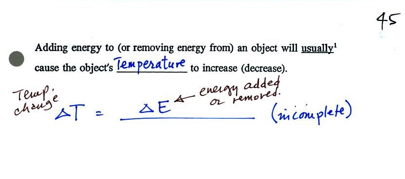 energy and temperature relationship