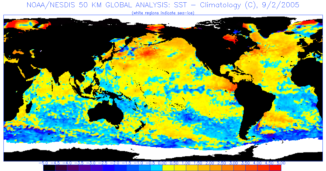 SST anomaly September 2, 2005