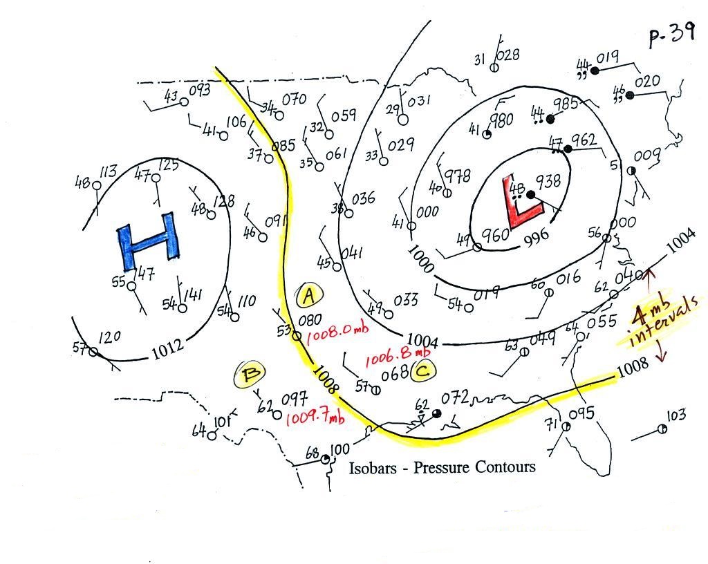 What does it mean if isotherms are spaced closely together on a weather map?